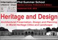 Planum Events 06.2014 </br> International PhD Summer School </br> Heritage and Design